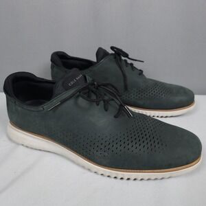 Cole Haan 2.Zerogrand OS Shoes Men 15 W Wide Navy Blue Suede Leather Oxford